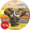 Malen nach Zahlen Bild Uhr - Elefant - CLK-S6 von Craft Buddy