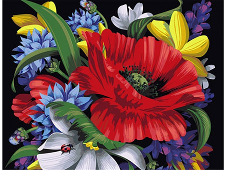 Malen nach Zahlen Bild Blumen Bouquet - 01ART40500024 von Artibalta