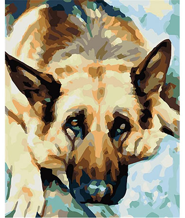 Malen nach Zahlen Bild Deutscher Schferhund - 03ART50400263 von Artibalta