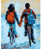 Malen nach Zahlen Bild Händchenhalten beim Fahrradfahren - 04ART50400016 von Artibalta