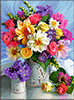Malen nach Zahlen Bild Blühende Sommerblumen in der Vase - AM1623 von Artibalta