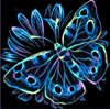 Malen nach Zahlen Bild Neon Schmetterling - AZ-1713 von Artibalta