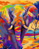 Malen nach Zahlen Bild Farbenfroher Elefant - H081 von Artibalta