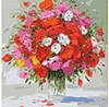 Malen nach Zahlen Bild Vase mit roten und weißen Sommerblumen - T50400009 von Artibalta