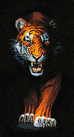 Malen nach Zahlen Bild Anpirschender Tiger - WD2408 von Artibalta