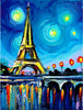 Malen nach Zahlen Bild Paris in Farbe - WD291 von Artibalta