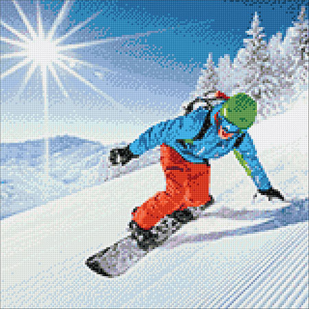 Malen nach Zahlen Bild Snowboarder - WD3065 von Artibalta
