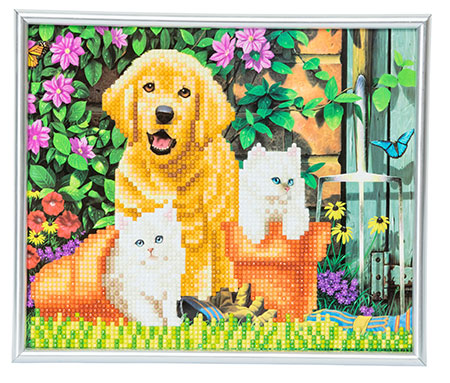 Malen nach Zahlen Bild Katzen und Hunde - Freunde fürs Leben - CAM-11 von Craft Buddy