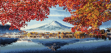 Malen nach Zahlen Bild Diamond Dotz - Mount Fuji im Herbst - 2592662 von Diamond Dotz
