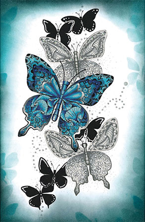 Malen nach Zahlen Bild Diamond Dotz - Viele Schmetterlinge - 2592698 von Diamond Dotz