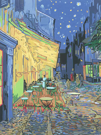 Malen nach Zahlen Bild Café Terrace at Night, van Gogh (ART Collection) - 23519 von Ravensburger