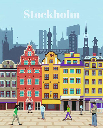 Malen nach Zahlen Bild Colorful Stockholm - 23520 von Ravensburger