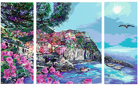 Malen nach Zahlen Bild Cinque Terre (Triptychon) - 23529 von Ravensburger