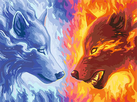 Feuer und Eis Wolf