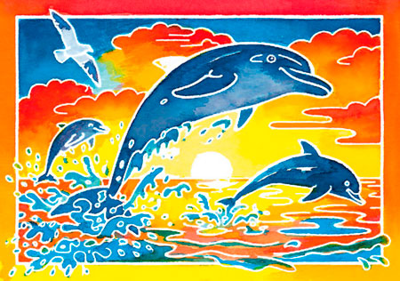 Malen nach Zahlen Bild Spielende Delfine - 29167 von Ravensburger