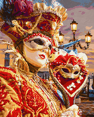 Malen nach Zahlen Bild Karneval in Venedig! - 609130869 von Schipper