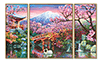 Kirschblüte in Japan - Triptychon