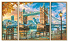 Malen nach Zahlen Bild London Tower Bridge - Triptychon - 609260752 von Schipper