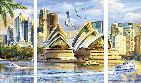 Malen nach Zahlen Bild Sydney - Triptychon - 609260909 von Schipper