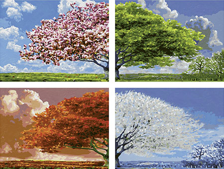 Malen nach Zahlen Bild Vier Jahreszeiten (Quattro) - 609340902 von Schipper