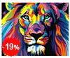 Malen nach Zahlen Bild Regenbogenfarbener Löwe - H014 von Artibalta